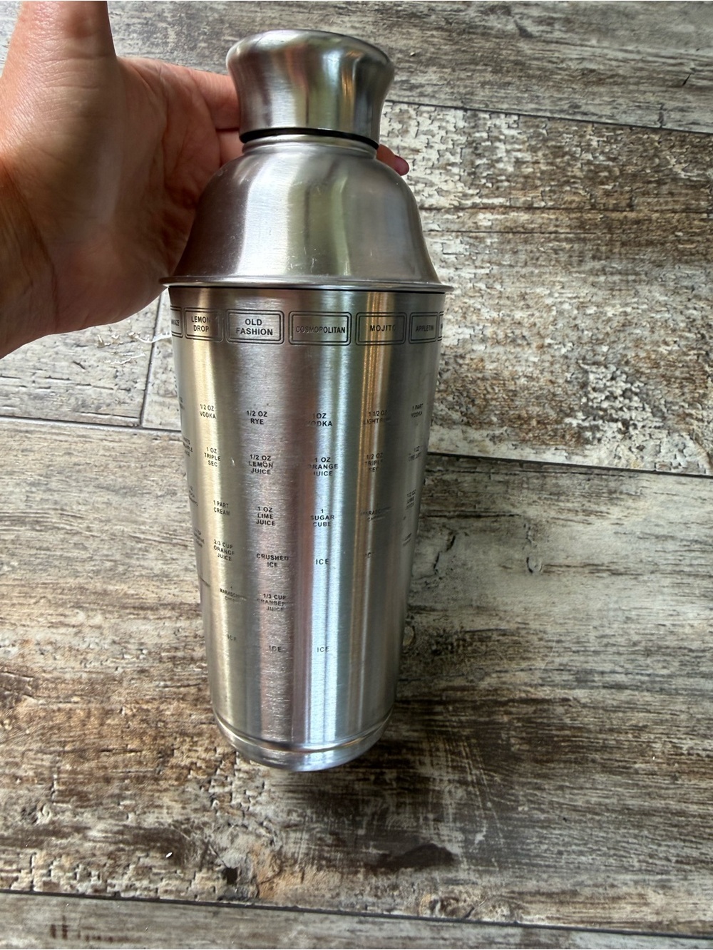 2 for $15 sale: Stainless Steel Cocktail Shaker with Drink Recipes